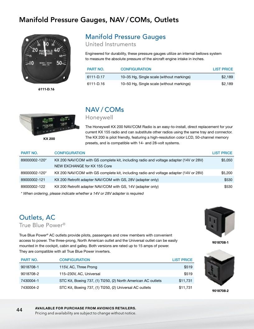 True Blue Power Aviation Power Products Catalog Weekly Ad January 1 - December 31, 2026
