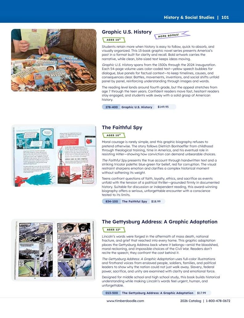 Timberdoodle Homeschool Curriculum Catalog Weekly Ad January 1 - December 31, 2026