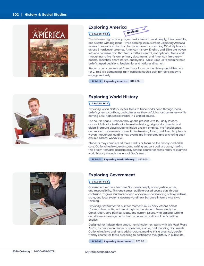 Timberdoodle Homeschool Curriculum Catalog Weekly Ad January 1 - December 31, 2026