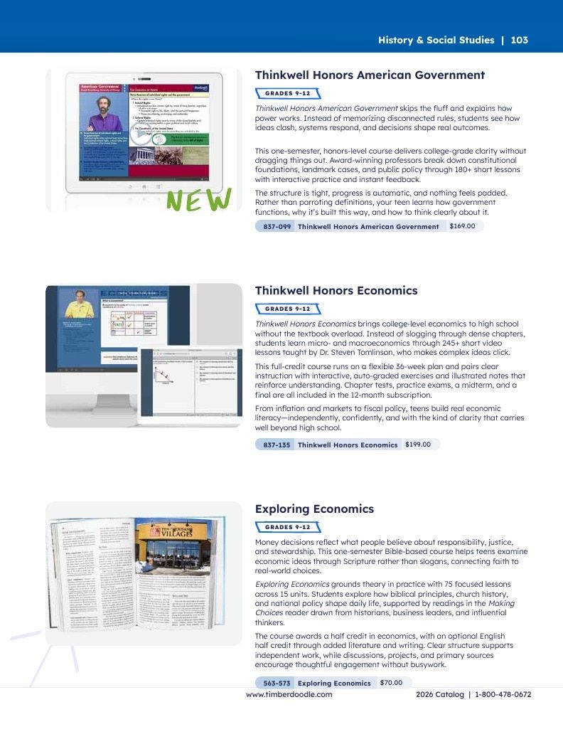 Timberdoodle Homeschool Curriculum Catalog Weekly Ad January 1 - December 31, 2026