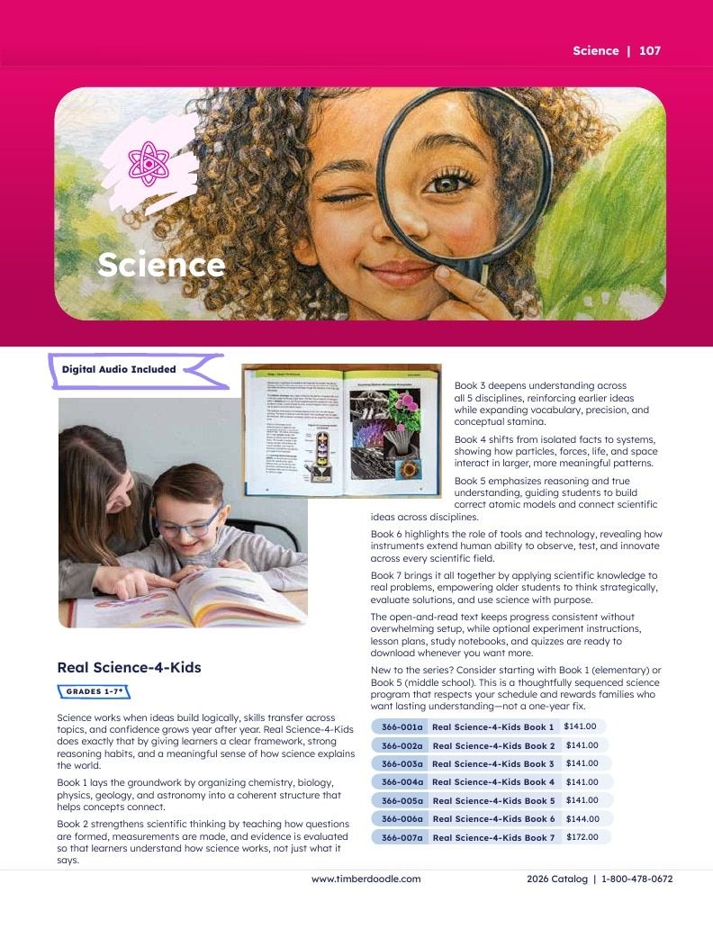 Timberdoodle Homeschool Curriculum Catalog Weekly Ad January 1 - December 31, 2026
