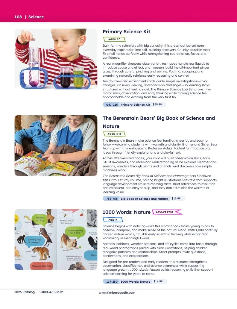 Timberdoodle Homeschool Curriculum Catalog Weekly Ad January 1 - December 31, 2026