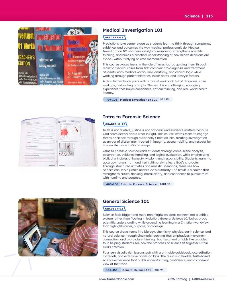 Timberdoodle Homeschool Curriculum Catalog Weekly Ad January 1 - December 31, 2026