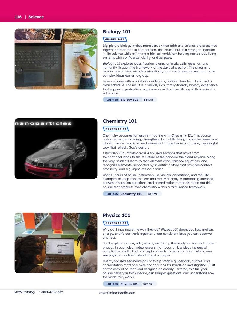 Timberdoodle Homeschool Curriculum Catalog Weekly Ad January 1 - December 31, 2026