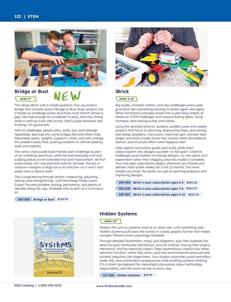 Timberdoodle Homeschool Curriculum Catalog Weekly Ad January 1 - December 31, 2026