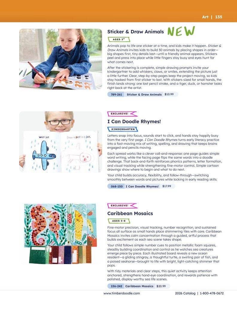 Timberdoodle Homeschool Curriculum Catalog Weekly Ad January 1 - December 31, 2026