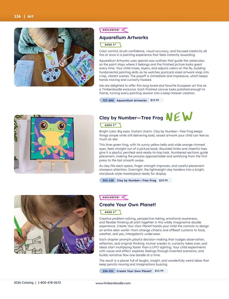 Timberdoodle Homeschool Curriculum Catalog Weekly Ad January 1 - December 31, 2026