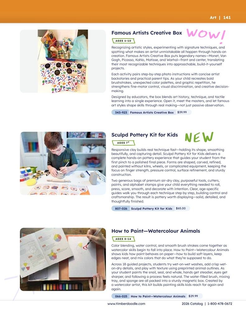 Timberdoodle Homeschool Curriculum Catalog Weekly Ad January 1 - December 31, 2026
