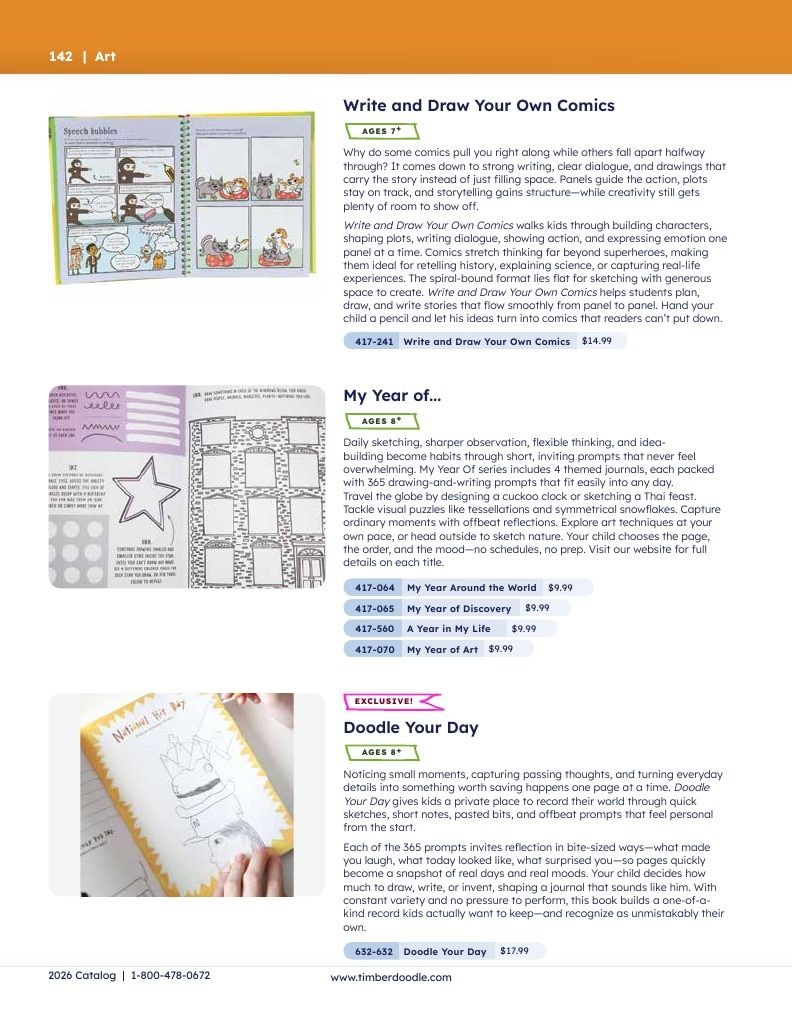 Timberdoodle Homeschool Curriculum Catalog Weekly Ad January 1 - December 31, 2026