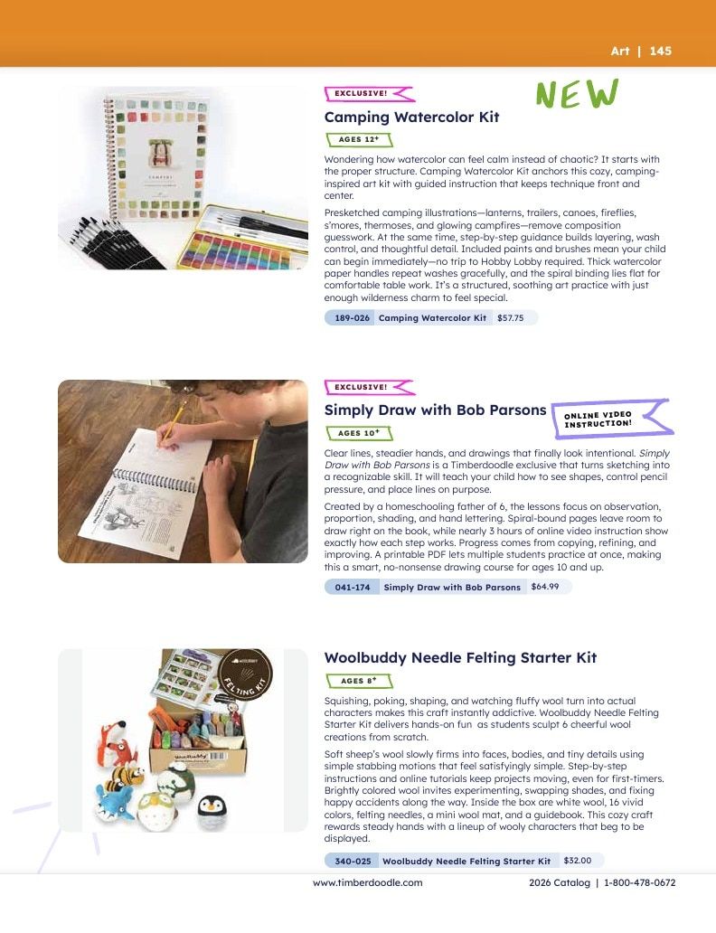 Timberdoodle Homeschool Curriculum Catalog Weekly Ad January 1 - December 31, 2026