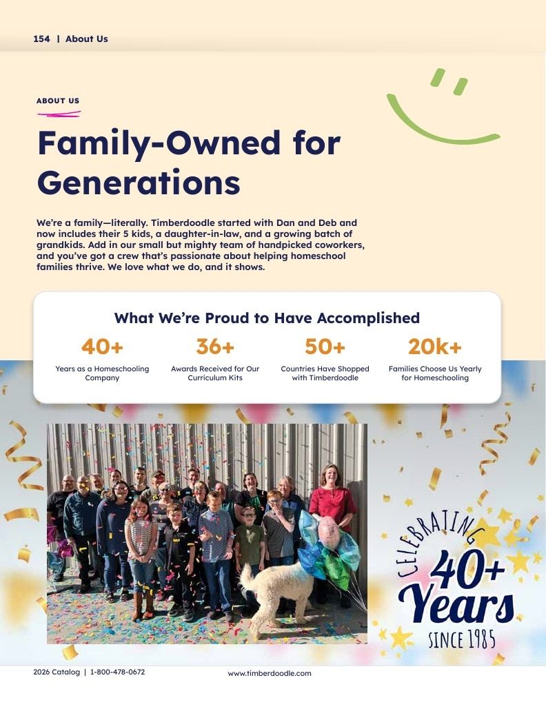 Timberdoodle Homeschool Curriculum Catalog Weekly Ad January 1 - December 31, 2026
