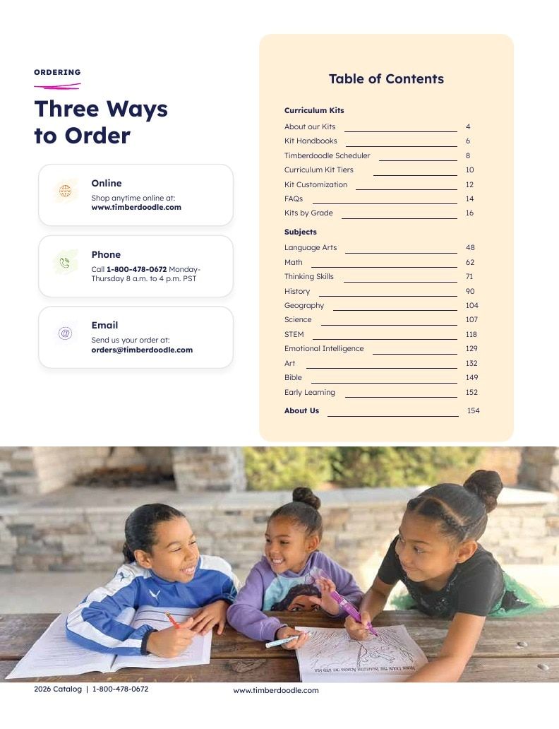 Timberdoodle Homeschool Curriculum Catalog Weekly Ad January 1 - December 31, 2026