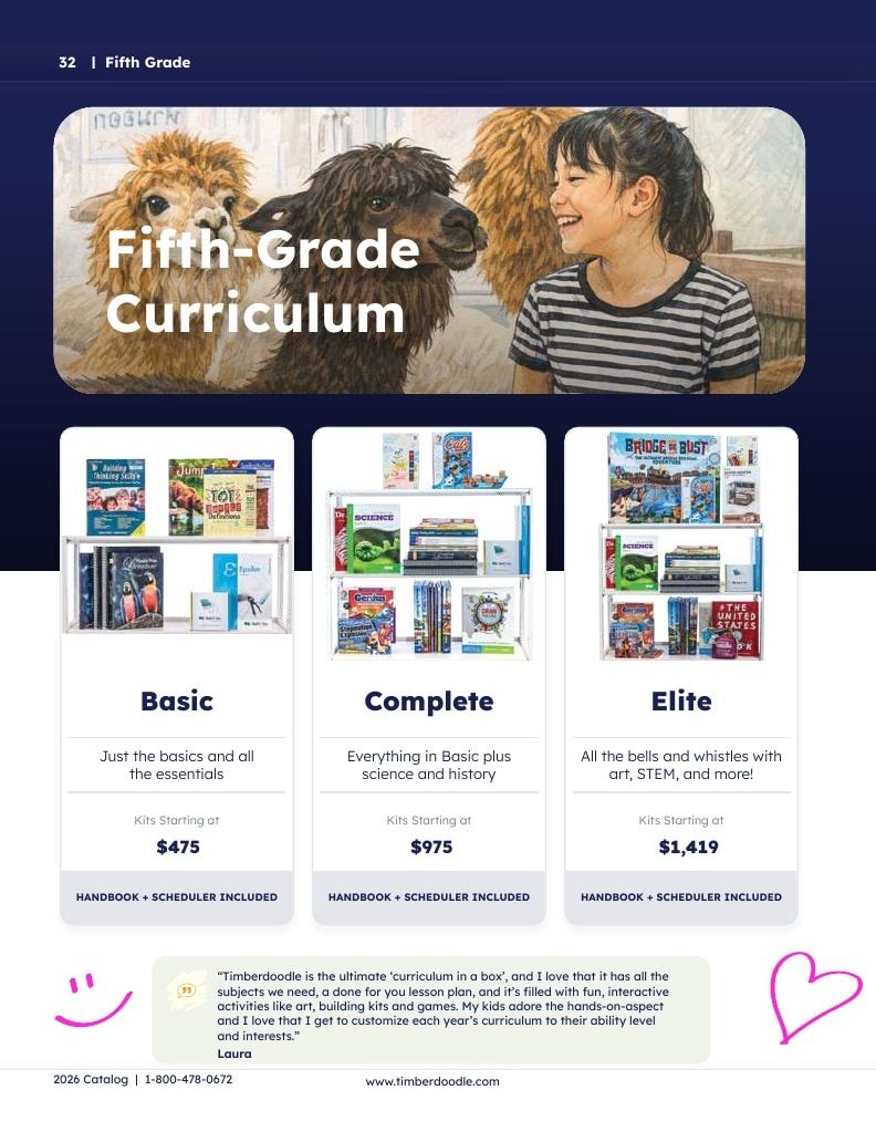Timberdoodle Homeschool Curriculum Catalog Weekly Ad January 1 - December 31, 2026