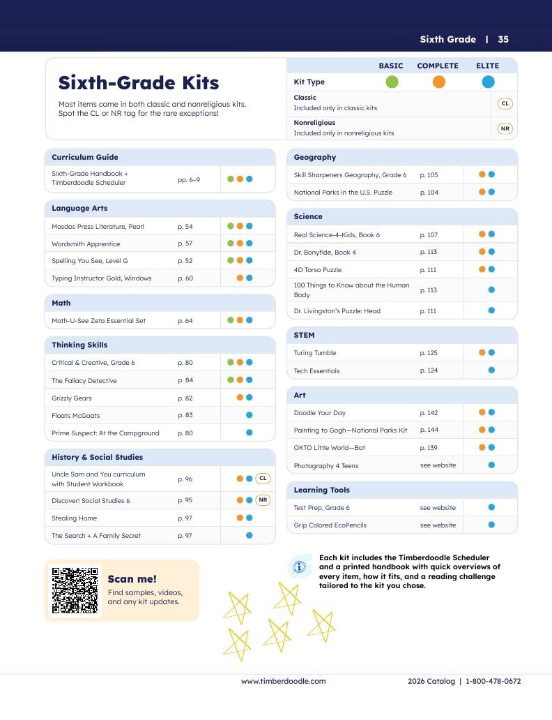Timberdoodle Homeschool Curriculum Catalog Weekly Ad January 1 - December 31, 2026