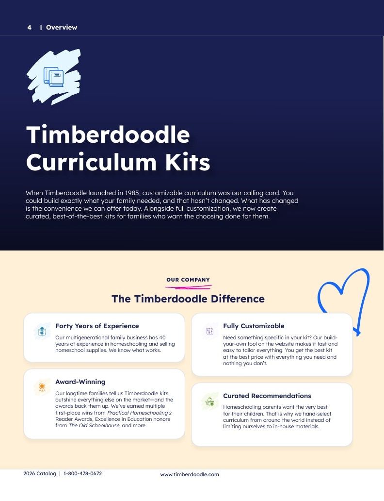 Timberdoodle Homeschool Curriculum Catalog Weekly Ad January 1 - December 31, 2026