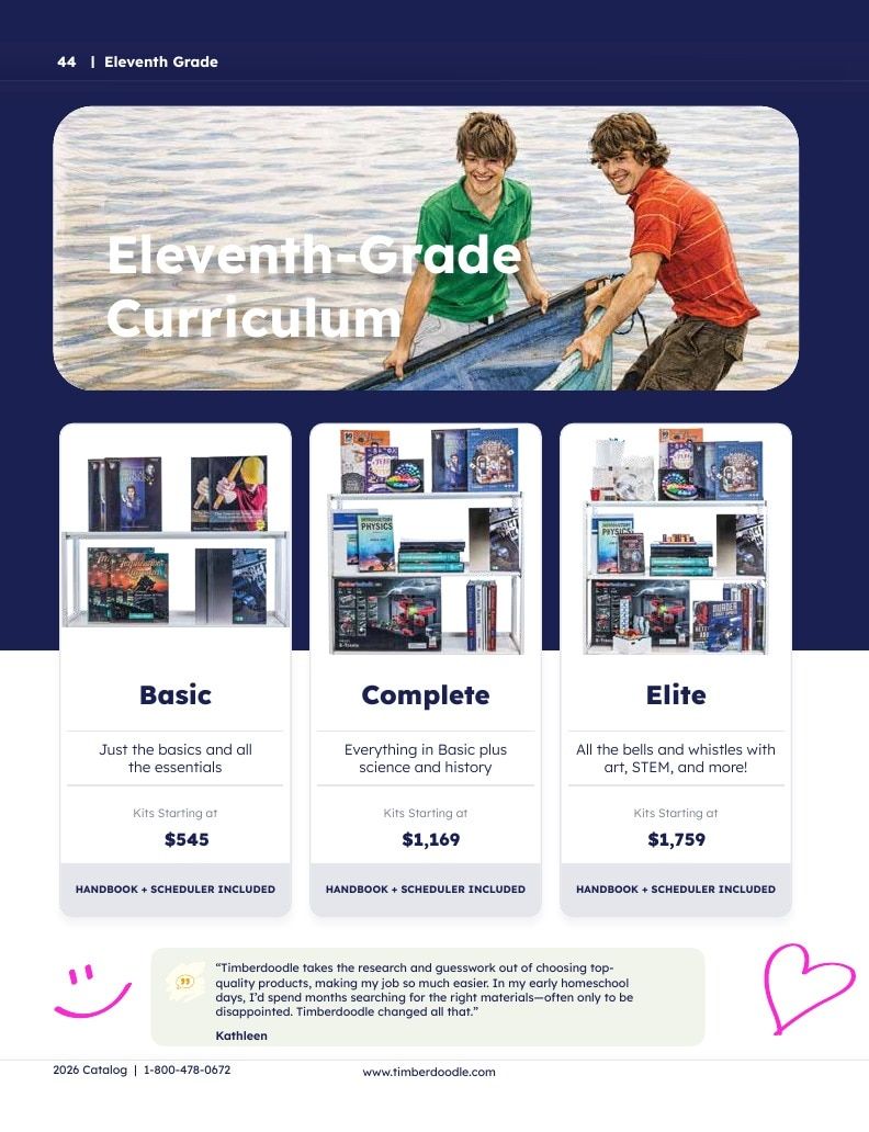 Timberdoodle Homeschool Curriculum Catalog Weekly Ad January 1 - December 31, 2026