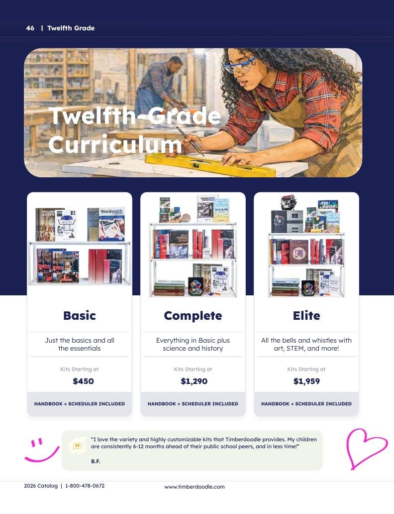 Timberdoodle Homeschool Curriculum Catalog Weekly Ad January 1 - December 31, 2026