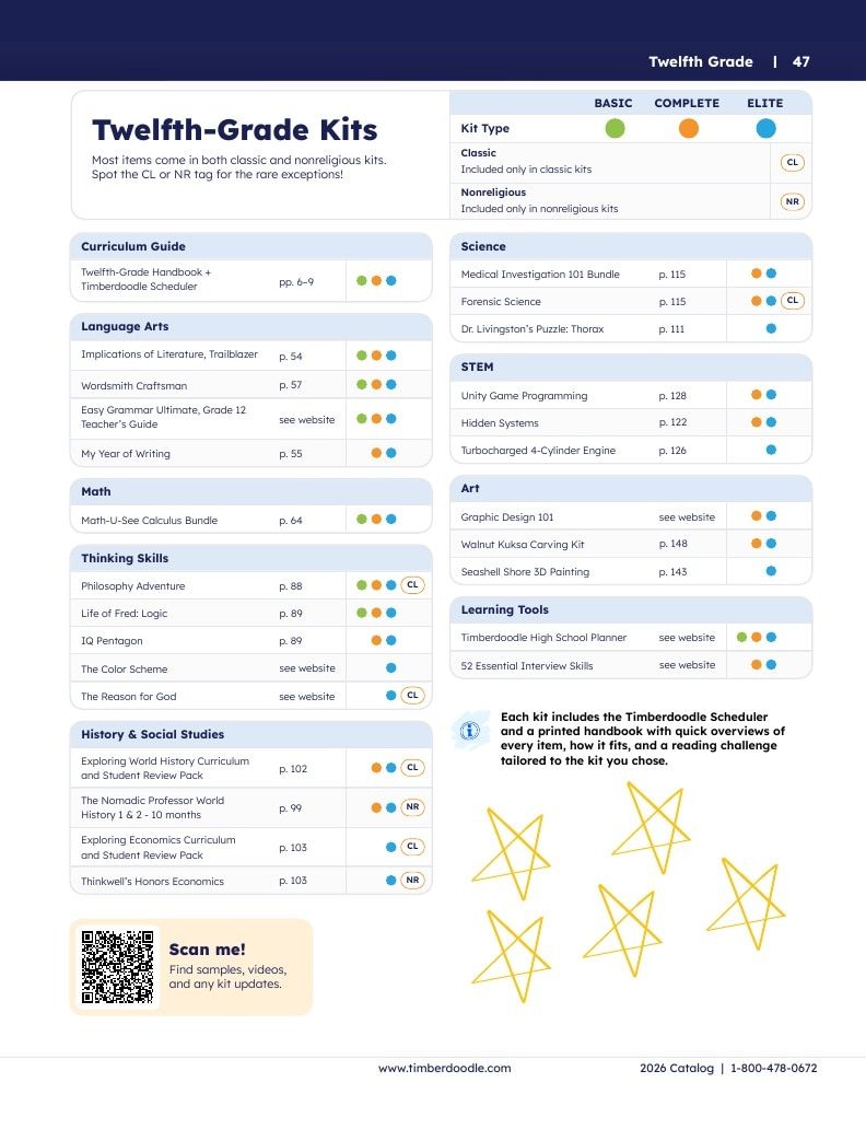 Timberdoodle Homeschool Curriculum Catalog Weekly Ad January 1 - December 31, 2026