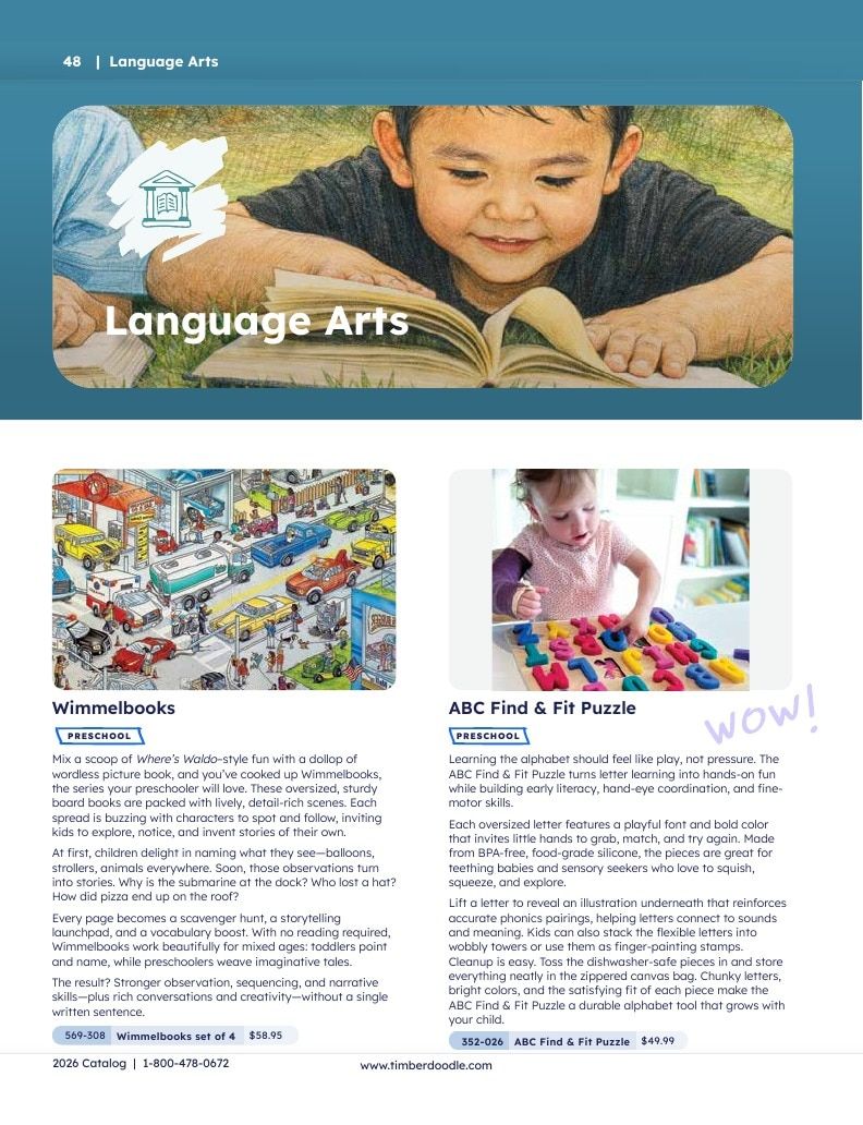 Timberdoodle Homeschool Curriculum Catalog Weekly Ad January 1 - December 31, 2026