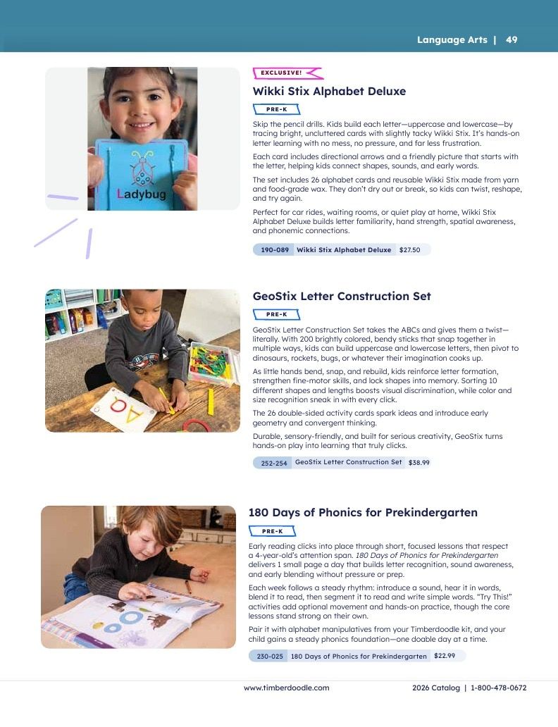 Timberdoodle Homeschool Curriculum Catalog Weekly Ad January 1 - December 31, 2026