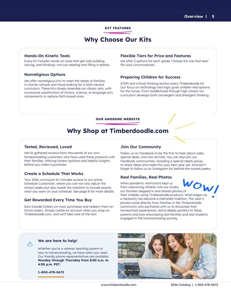 Timberdoodle Homeschool Curriculum Catalog Weekly Ad January 1 - December 31, 2026