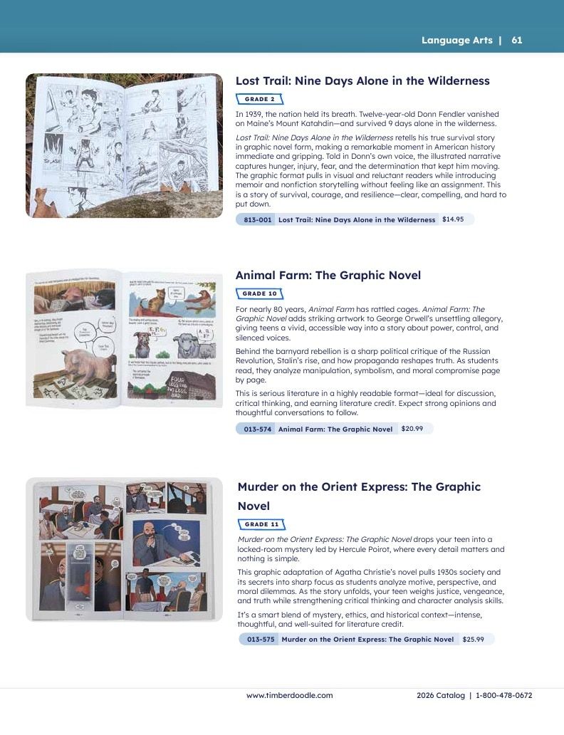 Timberdoodle Homeschool Curriculum Catalog Weekly Ad January 1 - December 31, 2026