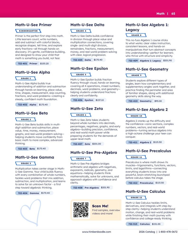 Timberdoodle Homeschool Curriculum Catalog Weekly Ad January 1 - December 31, 2026