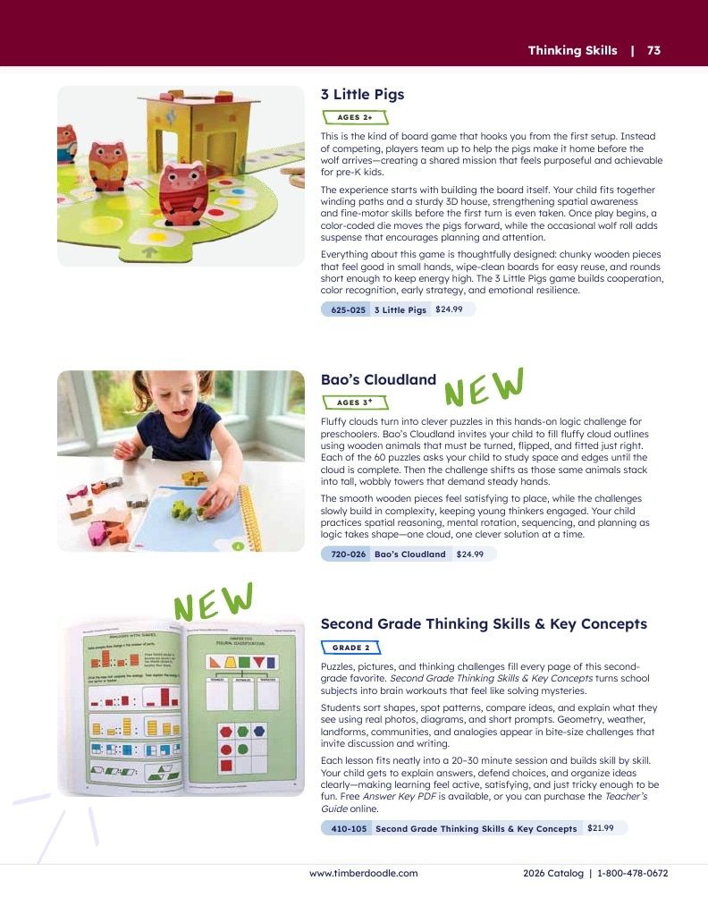 Timberdoodle Homeschool Curriculum Catalog Weekly Ad January 1 - December 31, 2026