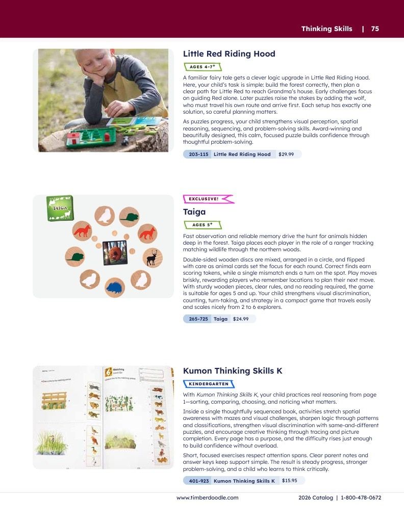 Timberdoodle Homeschool Curriculum Catalog Weekly Ad January 1 - December 31, 2026