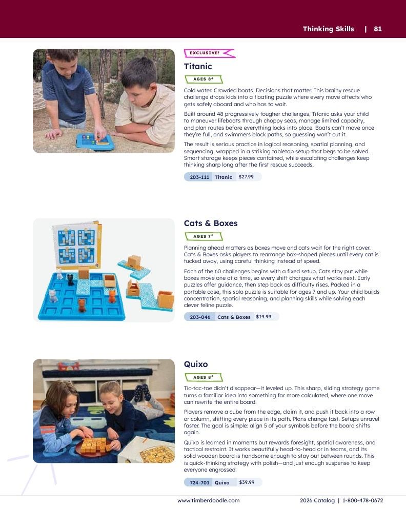 Timberdoodle Homeschool Curriculum Catalog Weekly Ad January 1 - December 31, 2026