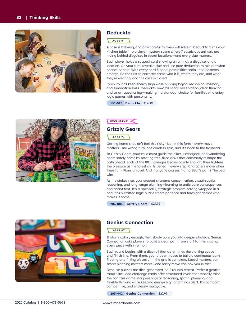 Timberdoodle Homeschool Curriculum Catalog Weekly Ad January 1 - December 31, 2026