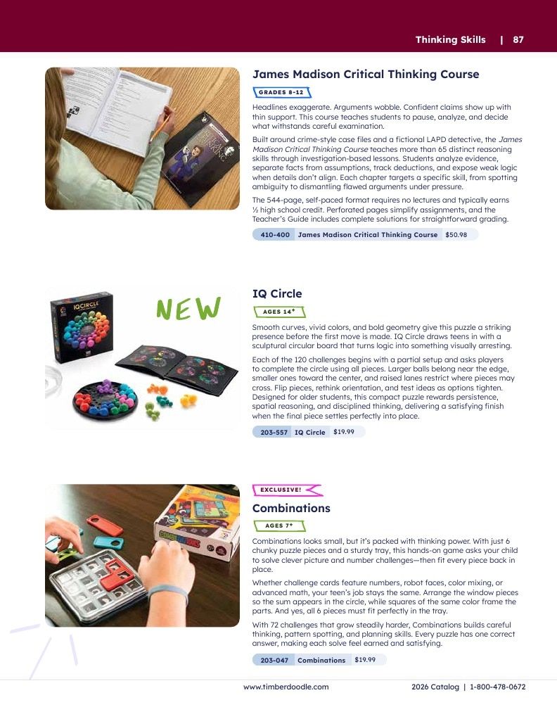Timberdoodle Homeschool Curriculum Catalog Weekly Ad January 1 - December 31, 2026