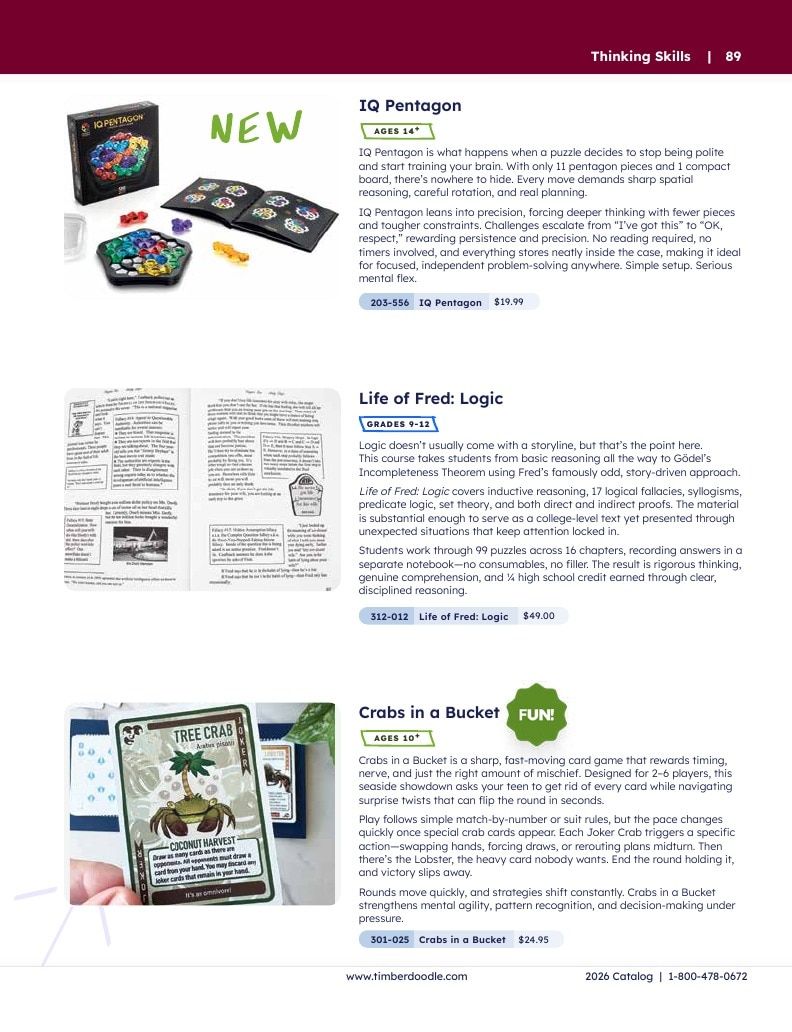 Timberdoodle Homeschool Curriculum Catalog Weekly Ad January 1 - December 31, 2026