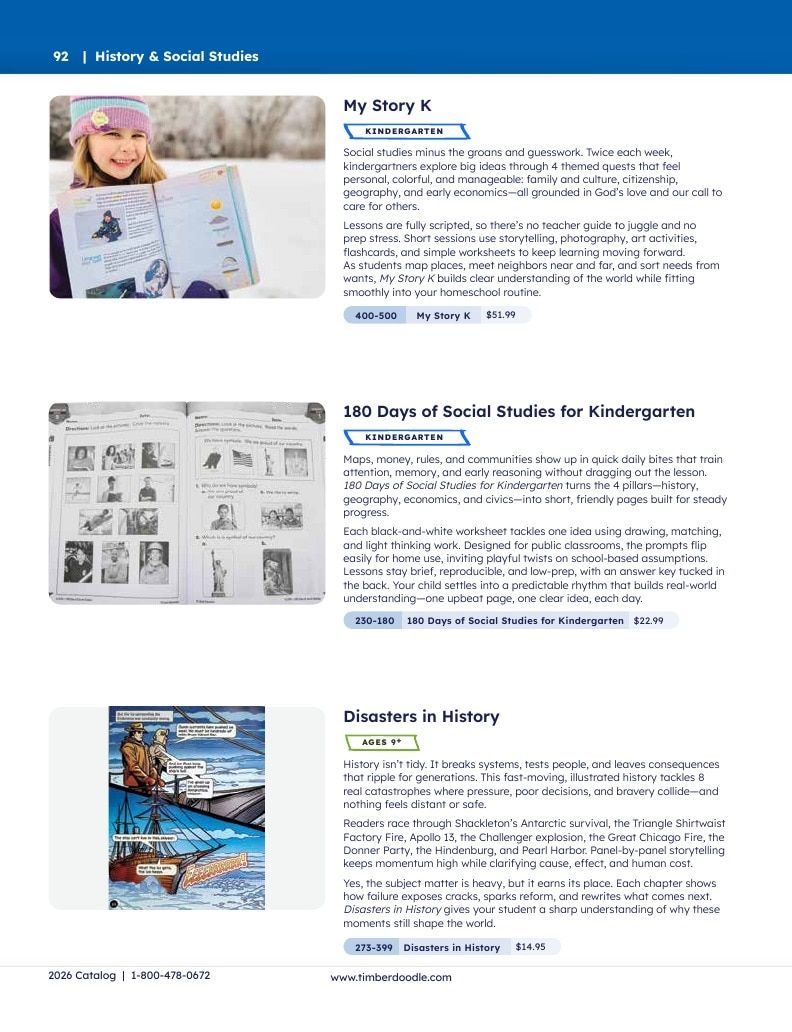 Timberdoodle Homeschool Curriculum Catalog Weekly Ad January 1 - December 31, 2026