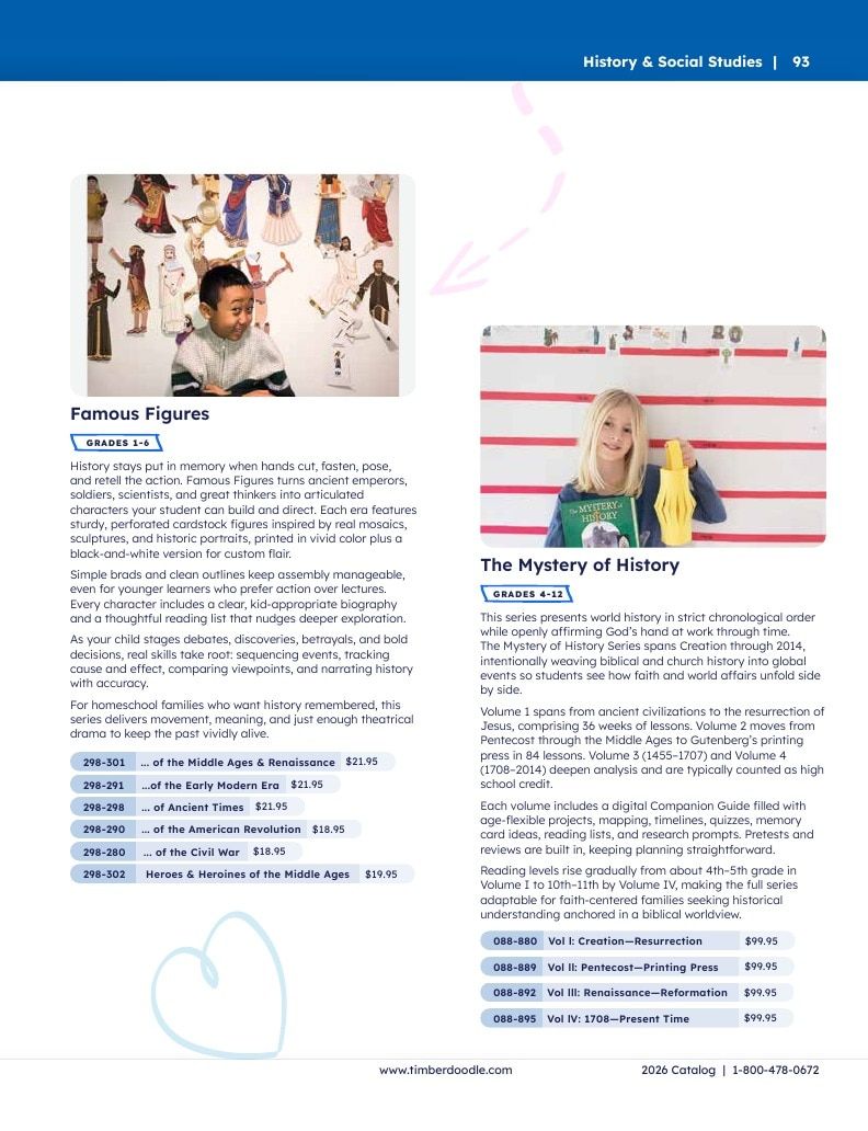 Timberdoodle Homeschool Curriculum Catalog Weekly Ad January 1 - December 31, 2026