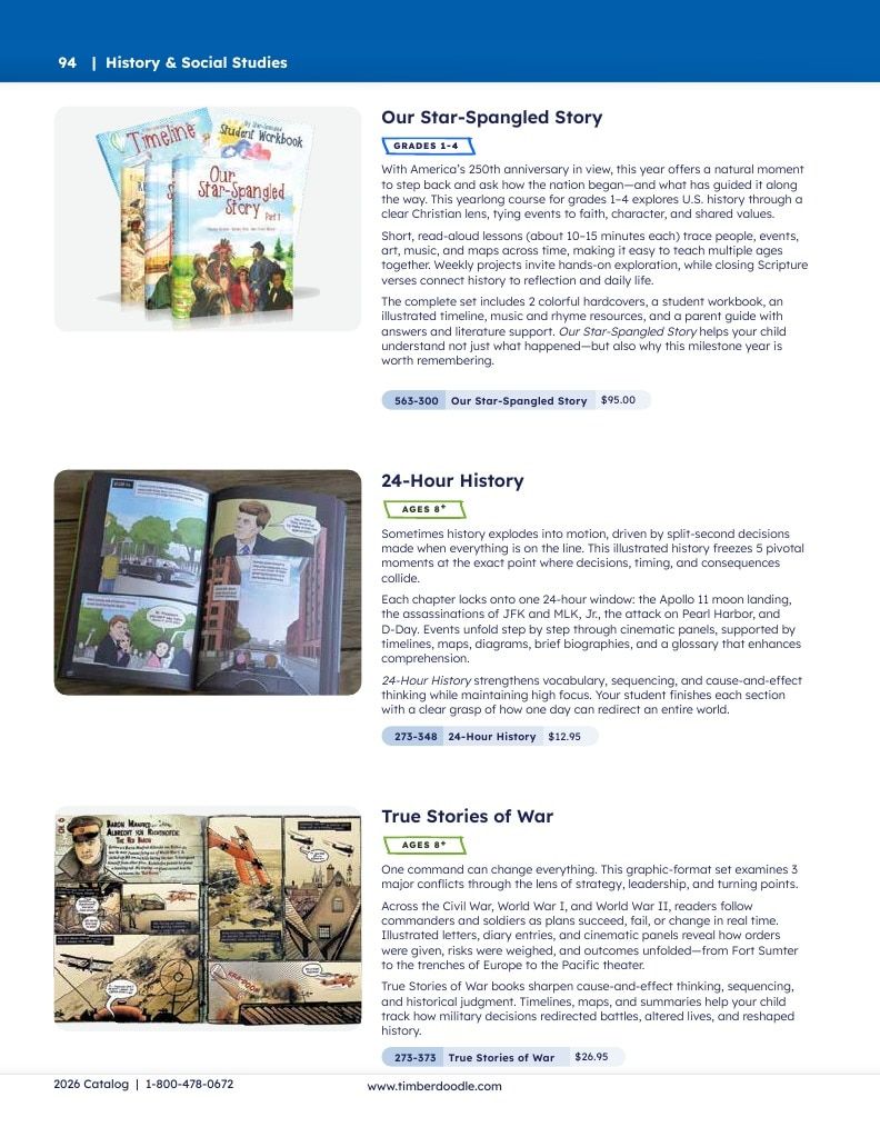 Timberdoodle Homeschool Curriculum Catalog Weekly Ad January 1 - December 31, 2026