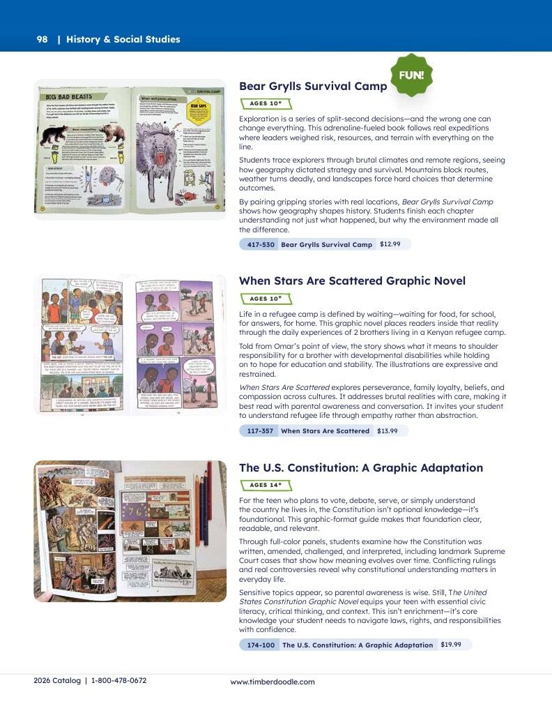 Timberdoodle Homeschool Curriculum Catalog Weekly Ad January 1 - December 31, 2026