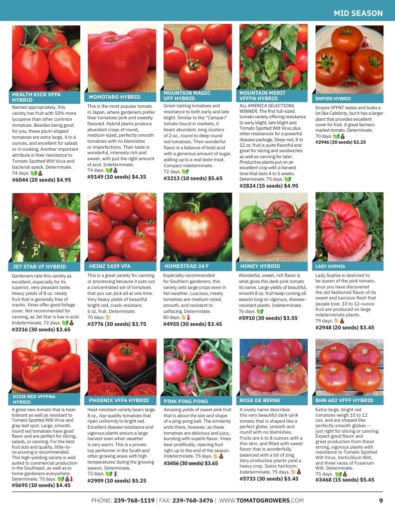 Tomato Growers Supply Company Seed Catalog Weekly Ad January 1 - December 31, 2026