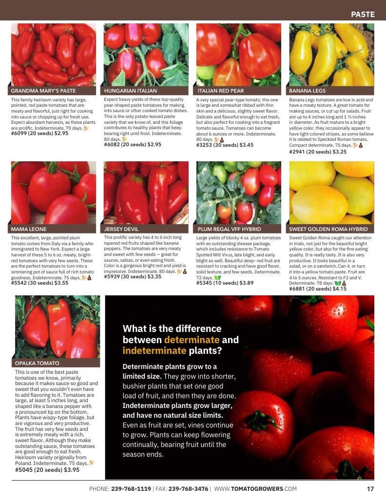 Tomato Growers Supply Company Seed Catalog Weekly Ad January 1 - December 31, 2026