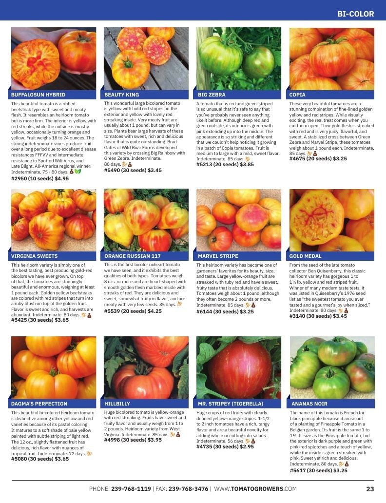 Tomato Growers Supply Company Seed Catalog Weekly Ad January 1 - December 31, 2026