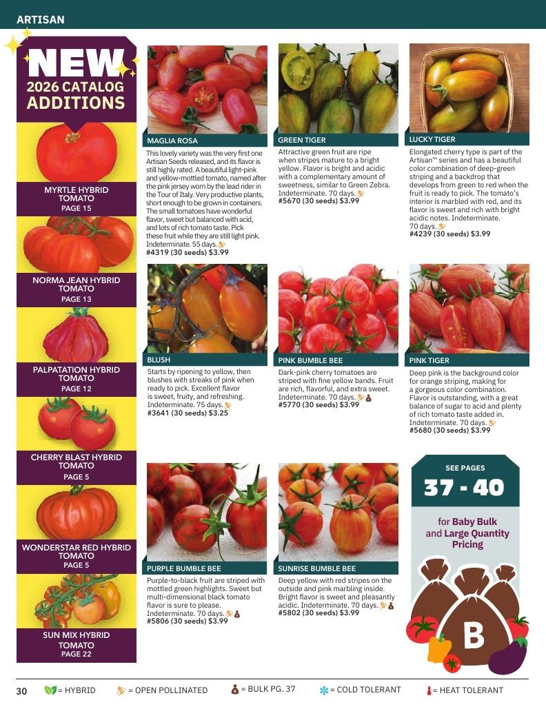 Tomato Growers Supply Company Seed Catalog Weekly Ad January 1 - December 31, 2026