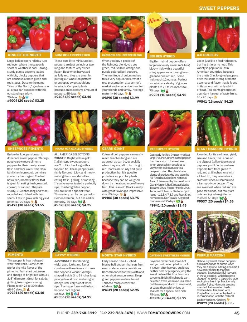 Tomato Growers Supply Company Seed Catalog Weekly Ad January 1 - December 31, 2026
