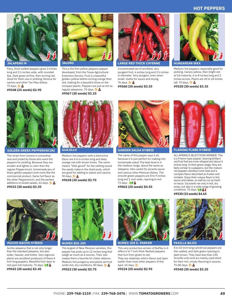 Tomato Growers Supply Company Seed Catalog Weekly Ad January 1 - December 31, 2026