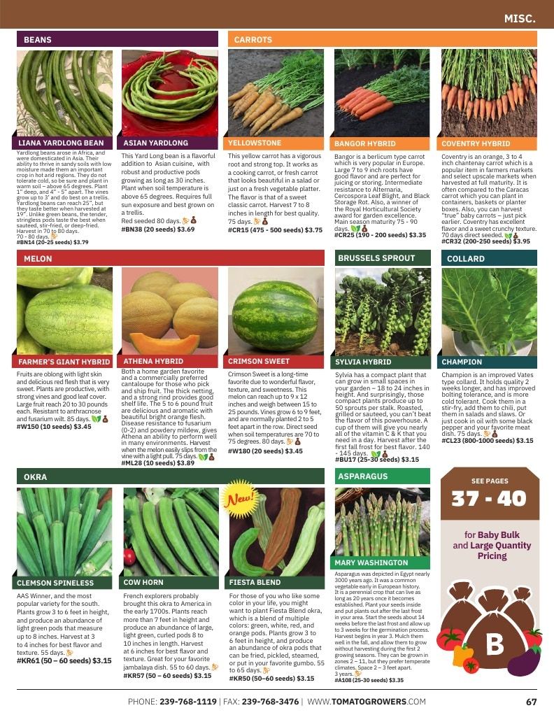 Tomato Growers Supply Company Seed Catalog Weekly Ad January 1 - December 31, 2026
