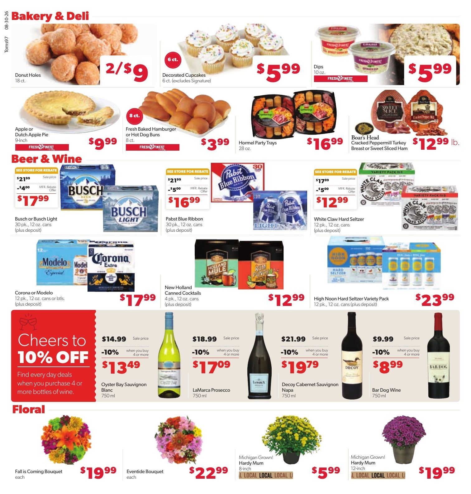 Tom's Food Center (Okemos, MI) Weekly Ad August 30 - September 5, 2026