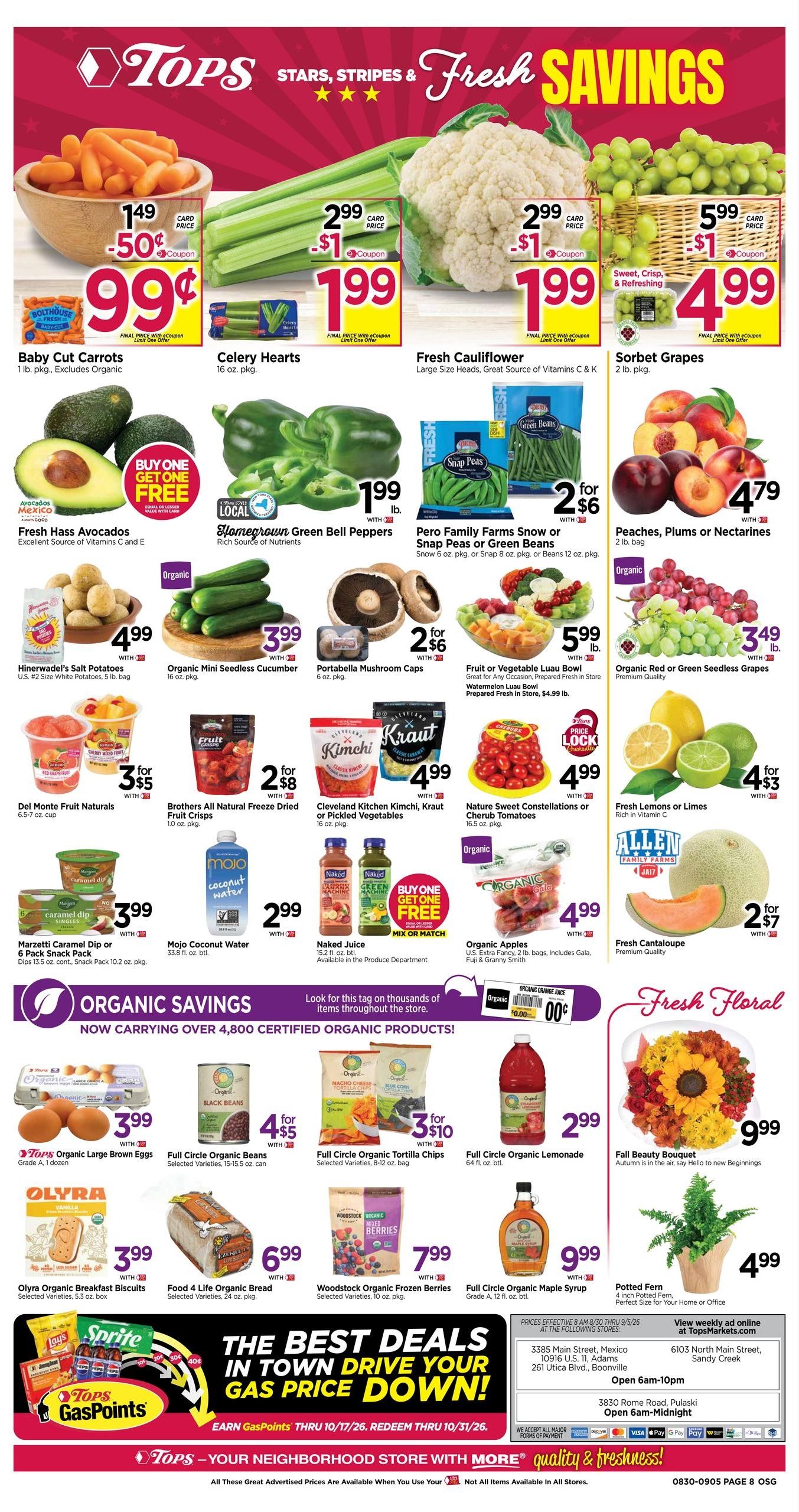 Tops Friendly Markets (Buffalo Area, NY) Weekly Ad August 30 - September 5, 2026