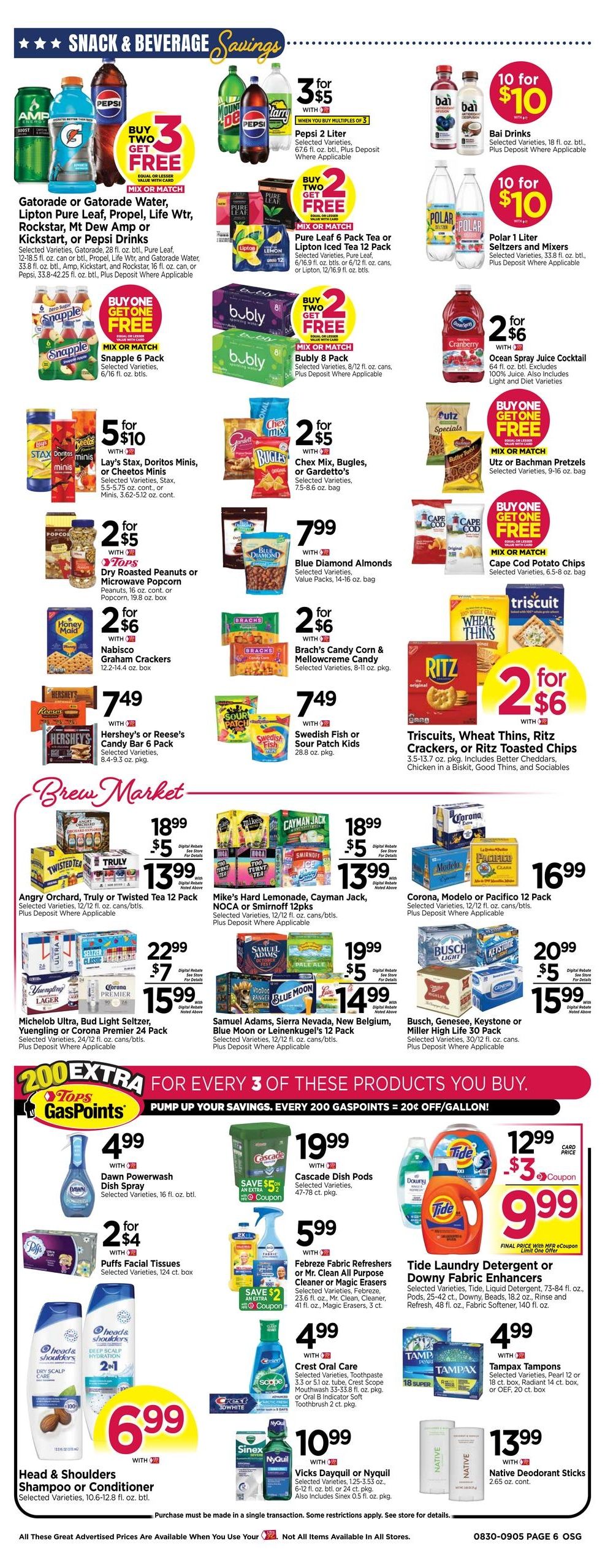 Tops Friendly Markets (Alder Creek Area, NY) Weekly Ad August 30 - September 5, 2026