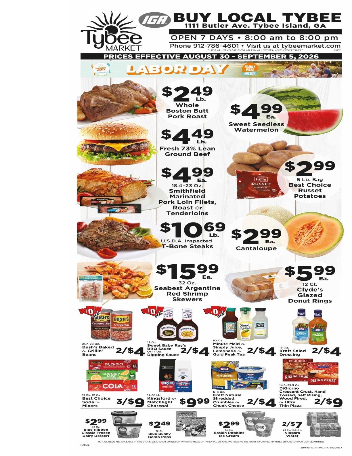Tybee Market Weekly Ad August 30 - September 5, 2026