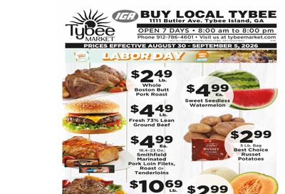 Tybee Market Weekly Ad August 30 - September 5, 2026