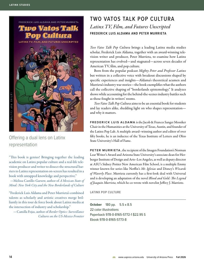 University of Arizona Press Fall Book Catalog Weekly Ad January 1 - December 31, 2026